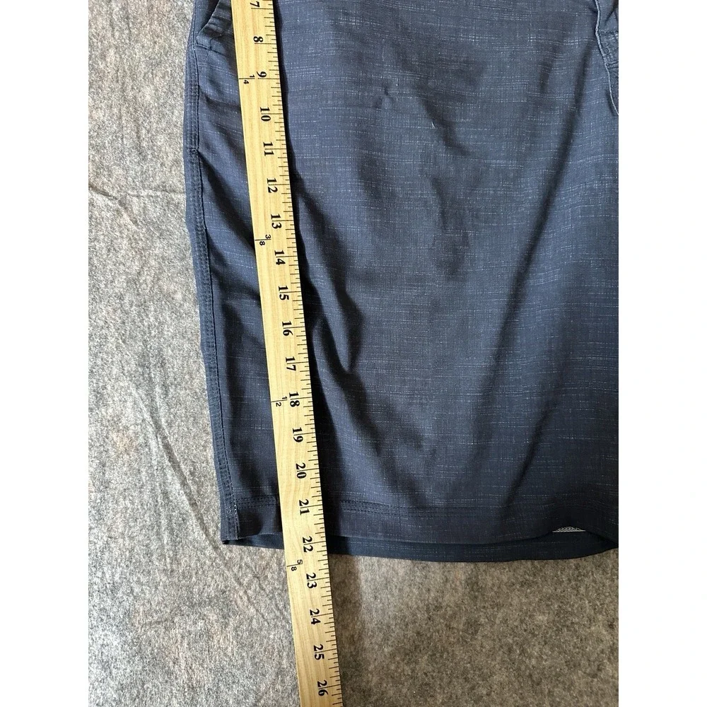 HANG TEN Shorts Mens 40 Blue Button Zip Drawstring Pockets Hybrid Casual Travel